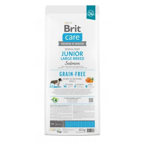 Сухий корм Brit Care Dog Grain-free Junior Large Breed для молодих собак великих порід, беззерновий з лососем, 12 кг 1111173382 фото