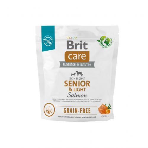 Сухий корм Brit Care Dog Grain-free Senior & Light для старіючих собак, беззерновий з лососем, 1 кг 1111173385 фото