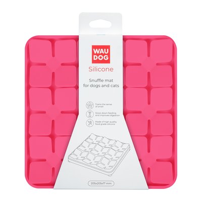 Килимок для пошуку корму WAUDOG Silicone, 205х205х17 мм, рожевий 61887 фото