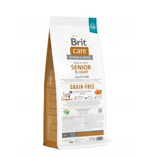 Сухий корм Brit Care Dog Grain-free Senior & Light для старіючих собак, беззерновий з лососем, 12 кг 1111173387 фото