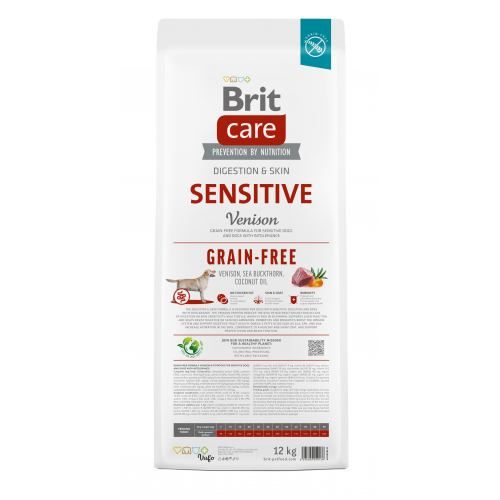 Сухий корм Brit Care Dog Grain-free Sensitive для собак з чутливим травленням, беззерновий з олениною, 12 кг 1111173390 фото