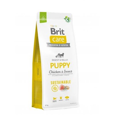 Сухий корм Brit Care Dog Sustainable Puppy для цуценят, з куркою та комахами, 12 кг 1111173607 фото