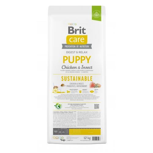 Сухий корм Brit Care Dog Sustainable Puppy для цуценят, з куркою та комахами, 12 кг 1111173607 фото