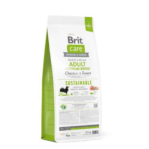 Сухий корм Brit Care Dog Sustainable Adult Medium Breed для собак середніх порід, з куркою та комахами, 12 кг 1111173610 фото