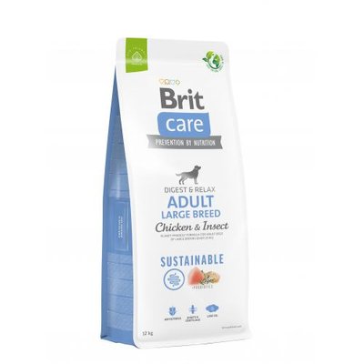 Сухий корм Brit Care Dog Sustainable Adult Large Breed для собак великих порід, з куркою та комахами, 12 кг 1111173613 фото