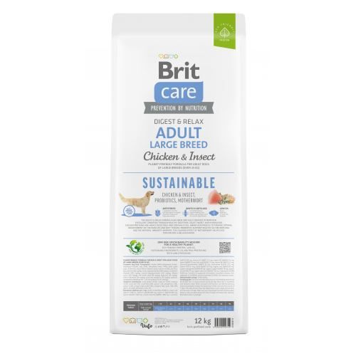 Сухий корм Brit Care Dog Sustainable Adult Large Breed для собак великих порід, з куркою та комахами, 12 кг 1111173613 фото