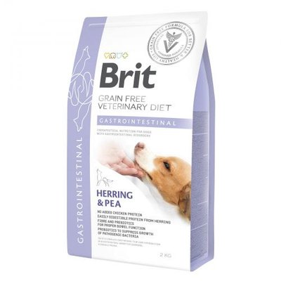 Сухий корм Brit GF VetDiet Dog Gastrointestinal для собак, при порушеннях травлення, з оселедцем, лососем та горохом, 2 кг 1111151946 фото