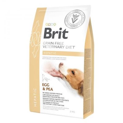 Сухий корм Brit GF VetDiet Dog Hepatic для собак, при хворобі печінки, з яйцем, горохом, бататом та гречкою, 2 кг 1111151948 фото