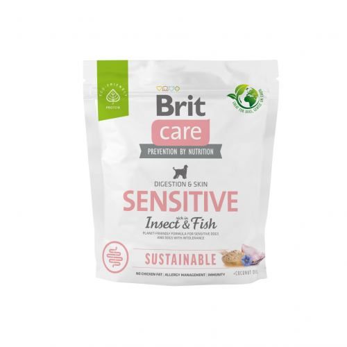 Сухий корм Brit Care Dog Sustainable Sensitive для собак з чутливим травленням, з рибою та комахами, 1 кг 1111174831 фото