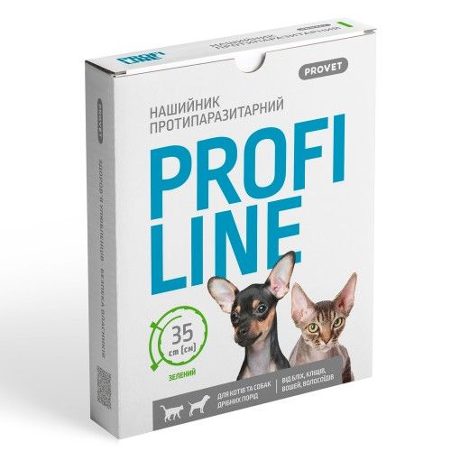 Нашийник Provet Profiline для котів та собак 35 см, кораловий (інсектоакарицид) 1111175186 фото