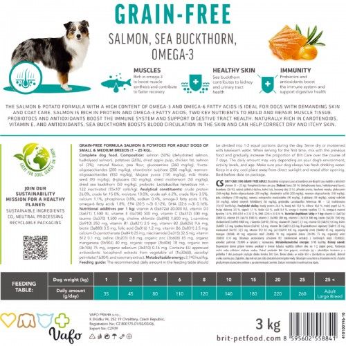 Сухий корм Brit Care Dog Grain-free Adult для собак малих і середніх порід, беззерновий з лососем, 12 кг 1111173379 фото