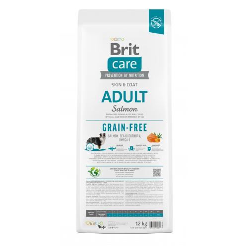 Сухий корм Brit Care Dog Grain-free Adult для собак малих і середніх порід, беззерновий з лососем, 12 кг 1111173379 фото