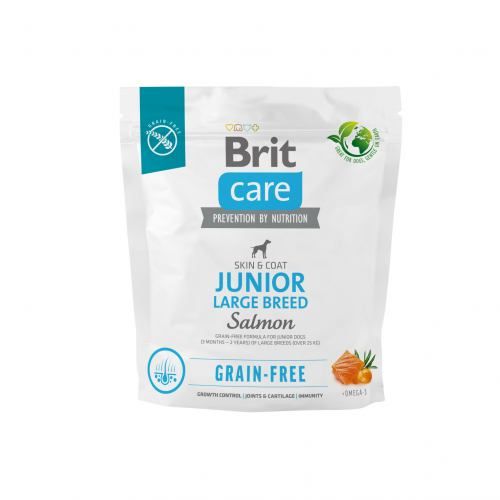 Сухий корм Brit Care Dog Grain-free Junior Large Breed для молодих собак великих порід, беззерновий з лососем, 1 кг 1111173380 фото